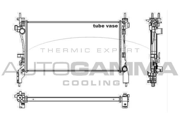 Radiatorius, variklio aušinimas AUTOGAMMA 105440