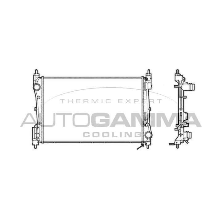 Radiatorius, variklio aušinimas AUTOGAMMA 105791
