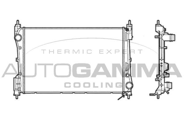 Radiatorius, variklio aušinimas AUTOGAMMA 105791