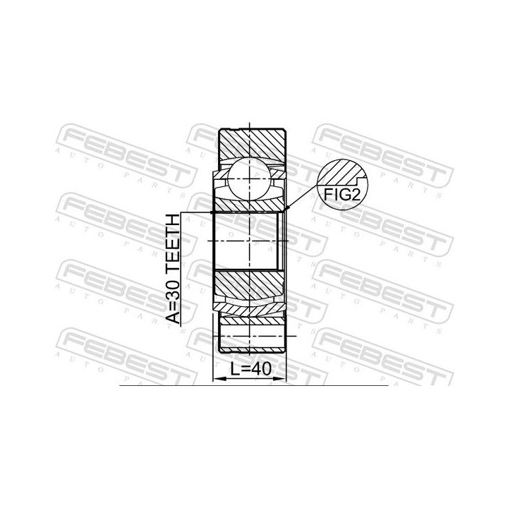 Jungčių komplektas, kardaninis velenas FEBEST 2911-RRIIIR