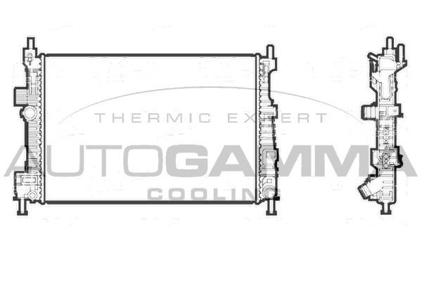 Radiatorius, variklio aušinimas AUTOGAMMA 107214
