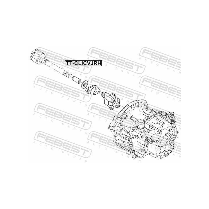Jungčių komplektas, kardaninis velenas FEBEST TT-CLICVJRH