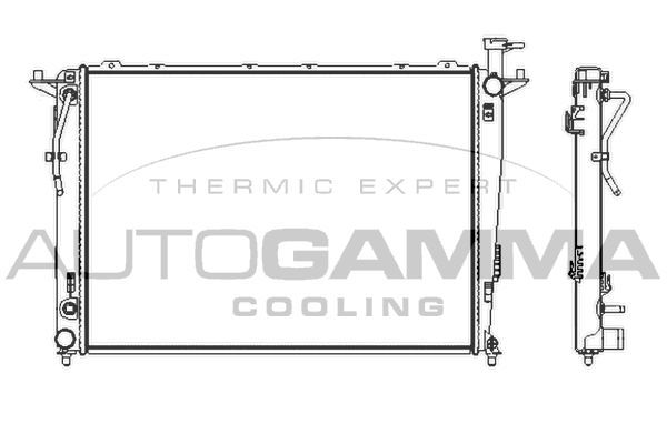 Radiatorius, variklio aušinimas AUTOGAMMA 107384