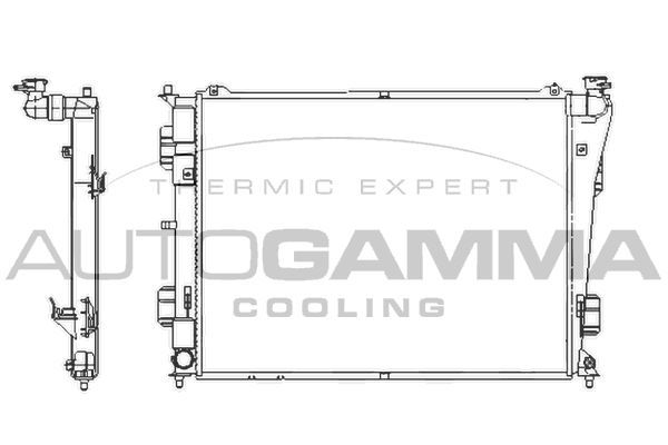 Radiatorius, variklio aušinimas AUTOGAMMA 107389