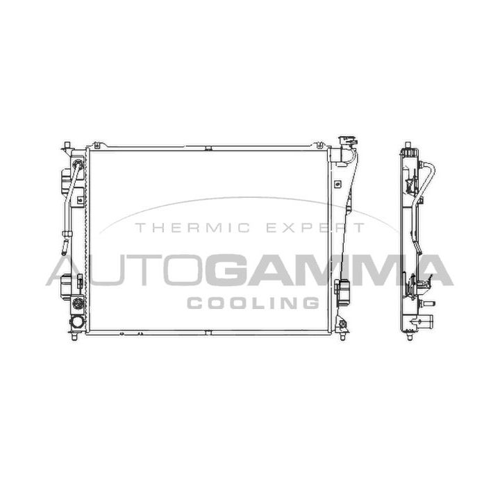 Radiatorius, variklio aušinimas AUTOGAMMA 107390