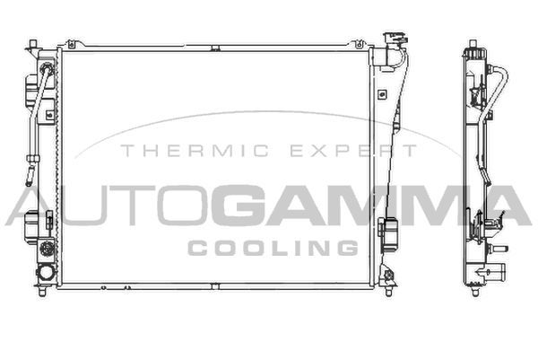 Radiatorius, variklio aušinimas AUTOGAMMA 107390