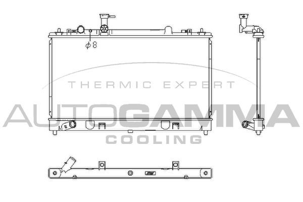 Radiatorius, variklio aušinimas AUTOGAMMA 107444
