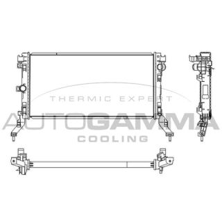 Radiatorius, variklio aušinimas AUTOGAMMA 107536