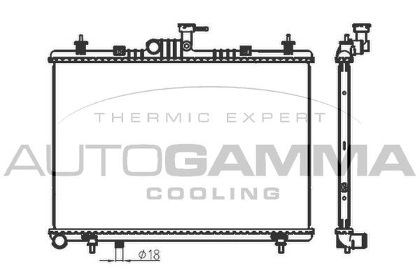 Radiatorius, variklio aušinimas AUTOGAMMA 107681