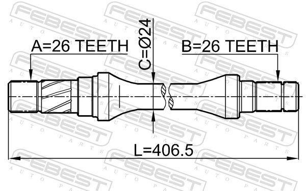 Pusašis FEBEST 0512-626GD