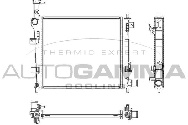 Radiatorius, variklio aušinimas AUTOGAMMA 107835