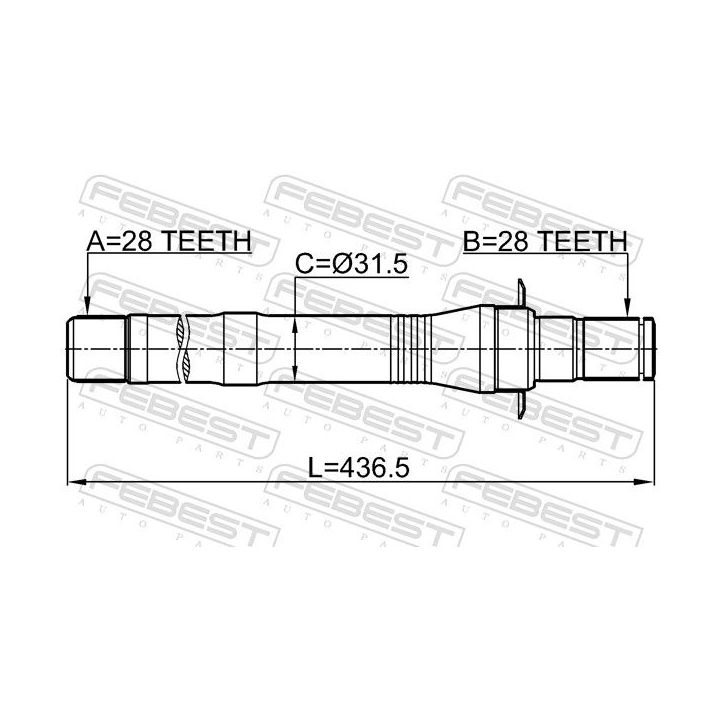 Pusašis FEBEST 1212-CM10MT4WD