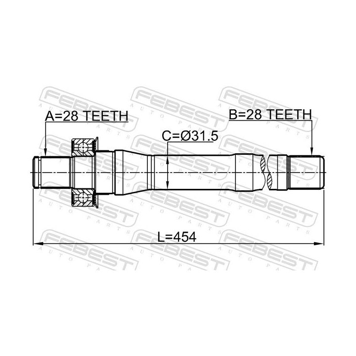 Pusašis FEBEST 1212-CMMT4WD