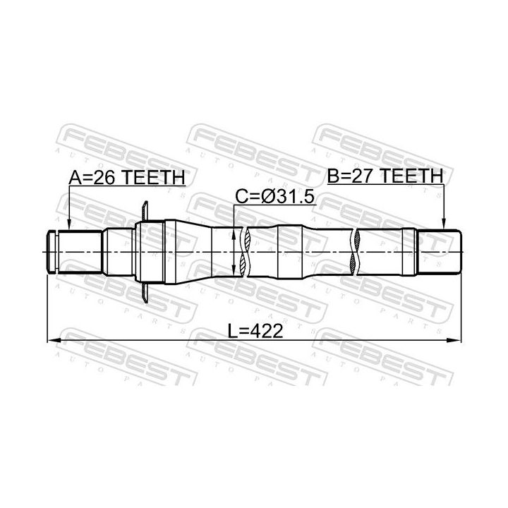 Pusašis FEBEST 1212-IX35MT5