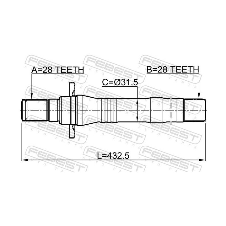 Pusašis FEBEST 1212-SFCM