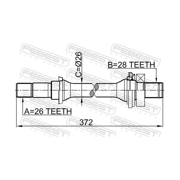 Pusašis FEBEST 2212-SPAMT