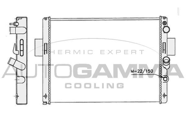 Radiatorius, variklio aušinimas AUTOGAMMA 400768
