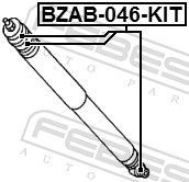 Montavimo komplektas, amortizatorius FEBEST BZAB-046-KIT
