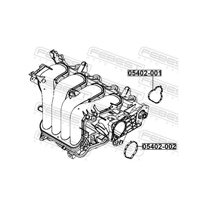 Tarpiklis, įsiurbimo kolektorius FEBEST 05402-001