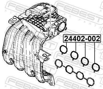 Tarpiklis, įsiurbimo kolektorius FEBEST 24402-002