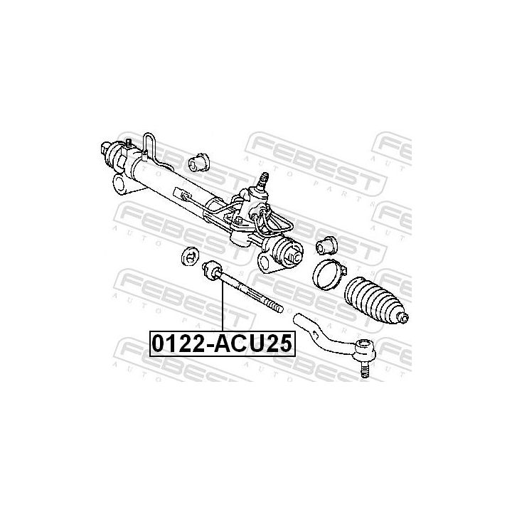 Vidinė skersinė vairo trauklė FEBEST 0122-ACU25