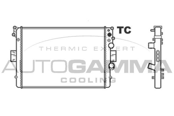 Radiatorius, variklio aušinimas AUTOGAMMA 403346