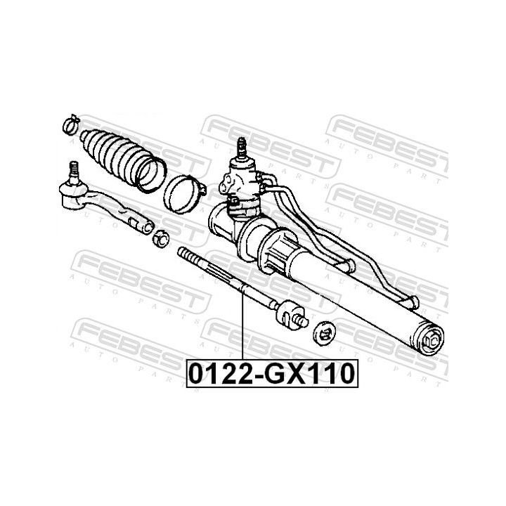 Vidinė skersinė vairo trauklė FEBEST 0122-GX110