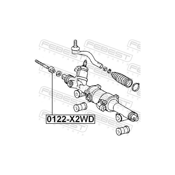 Vidinė skersinė vairo trauklė FEBEST 0122-X2WD