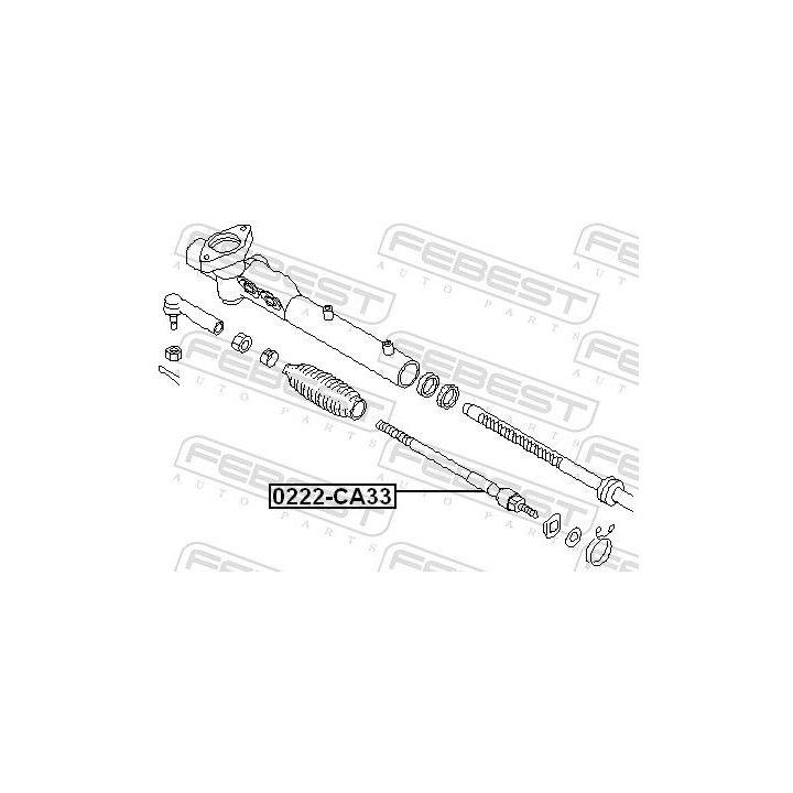 Vidinė skersinė vairo trauklė FEBEST 0222-CA33