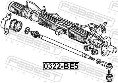 Vidinė skersinė vairo trauklė FEBEST 0322-BE5