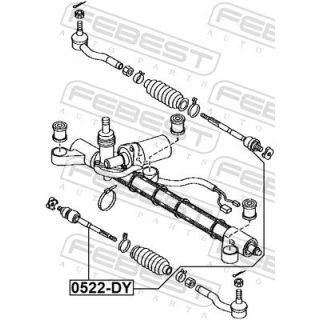 Vidinė skersinė vairo trauklė FEBEST 0522-DY