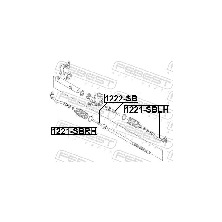 Vidinė skersinė vairo trauklė FEBEST 1222-SB