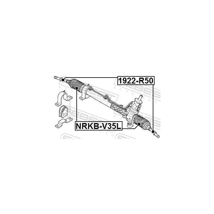 Vidinė skersinė vairo trauklė FEBEST 1922-R50
