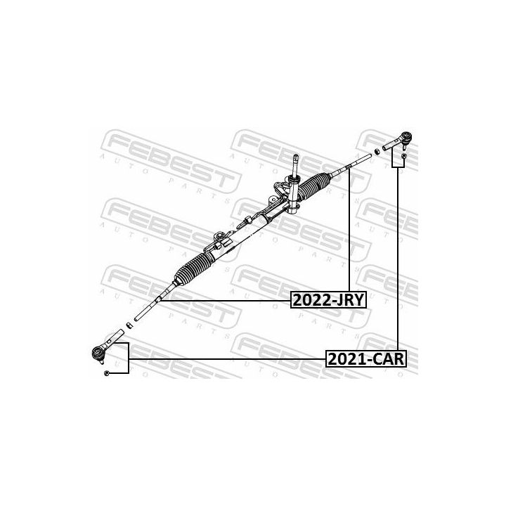 Vidinė skersinė vairo trauklė FEBEST 2022-JRY