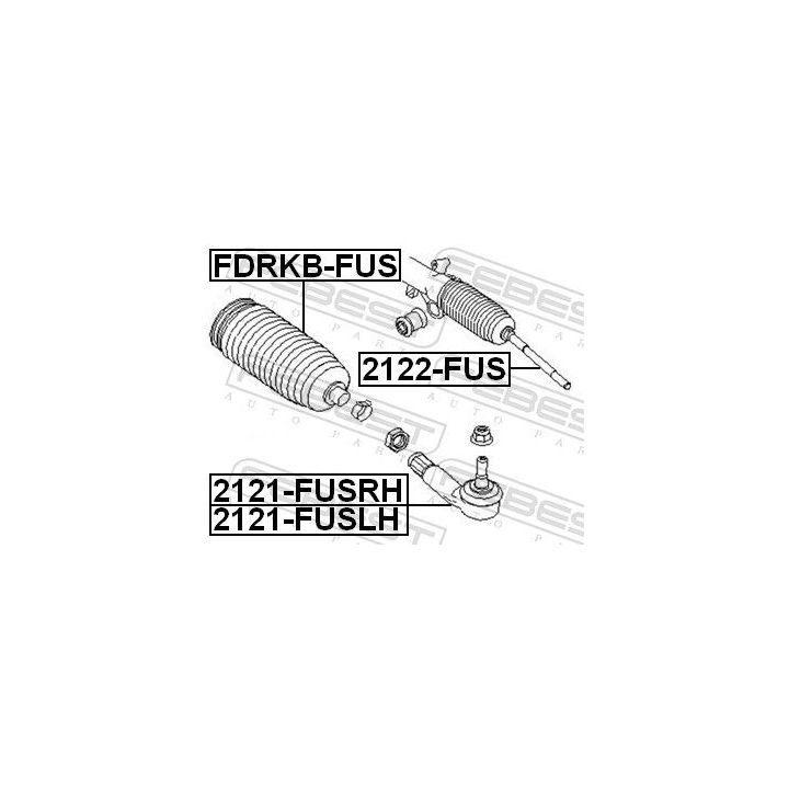 Vidinė skersinė vairo trauklė FEBEST 2122-FUS