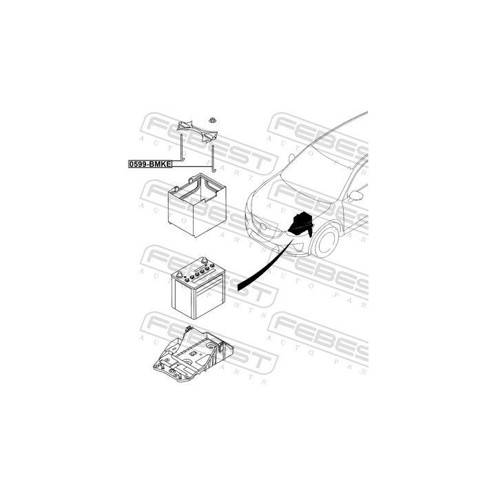 Akumuliatoriaus laikilis FEBEST 0599-BMKE