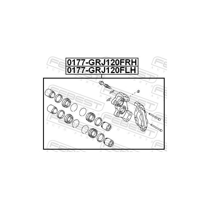 Stabdžių apkaba FEBEST 0177-GRJ120FRH