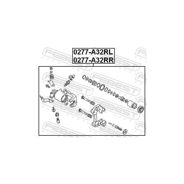 Stabdžių apkaba FEBEST 0277-A32RR