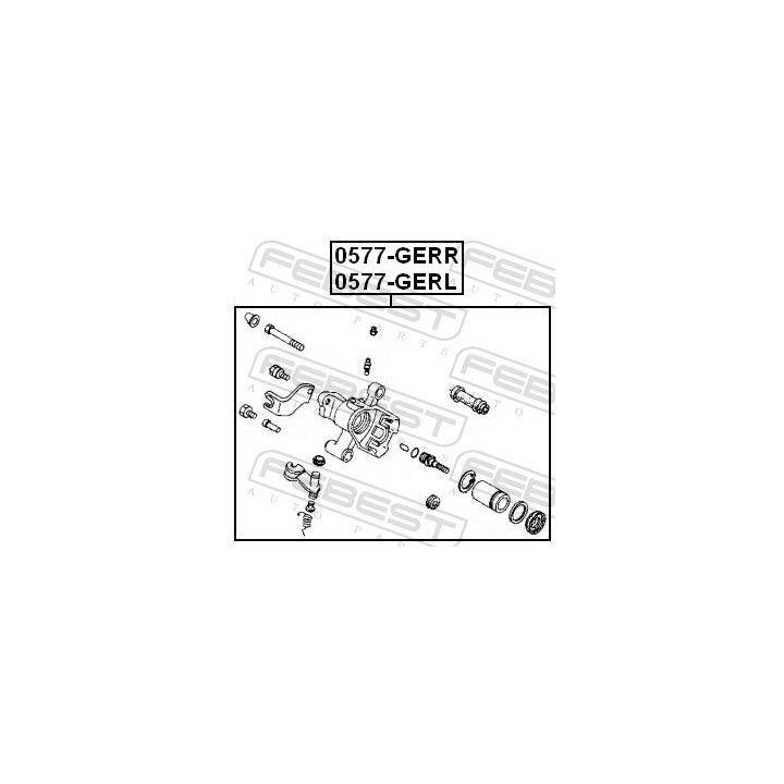 Stabdžių apkaba FEBEST 0577-GERR