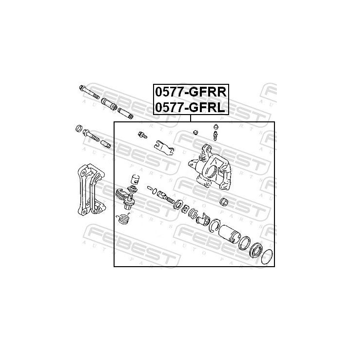 Stabdžių apkaba FEBEST 0577-GFRR