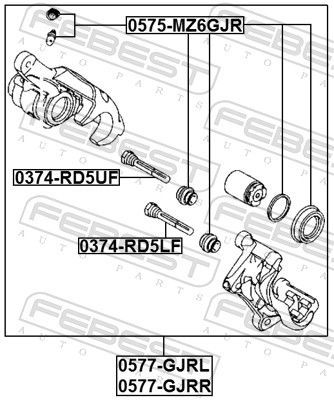 Stabdžių apkaba FEBEST 0577-GJRL