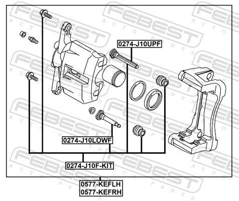 Stabdžių apkaba FEBEST 0577-KEFLH