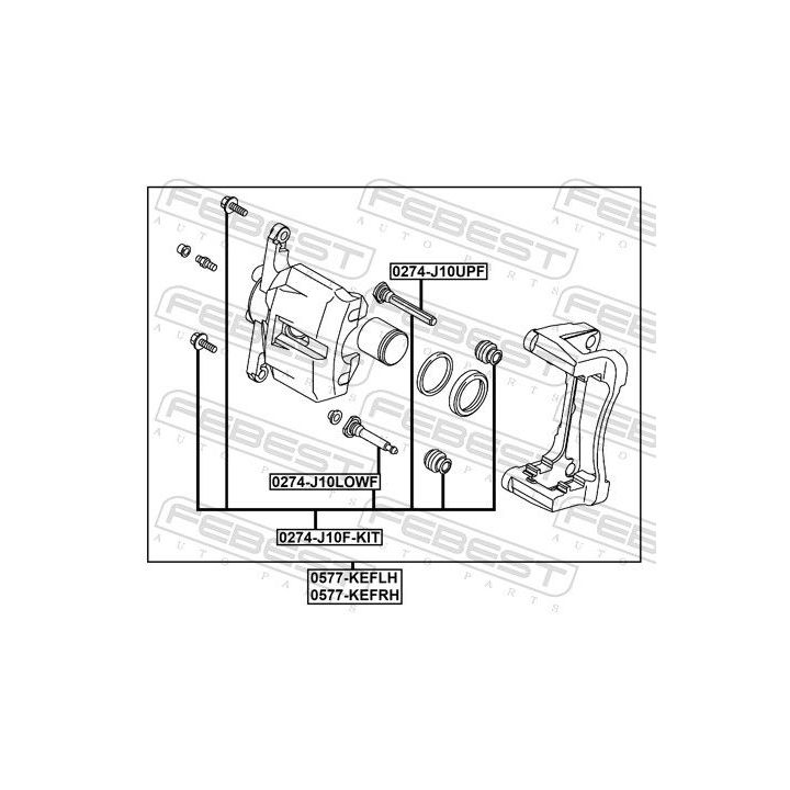 Stabdžių apkaba FEBEST 0577-KEFRH