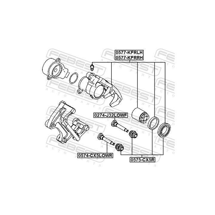 Stabdžių apkaba FEBEST 0577-KFRRH