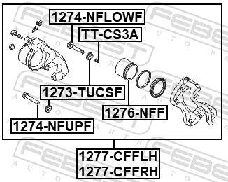 Stabdžių apkaba FEBEST 1277-CFFRH