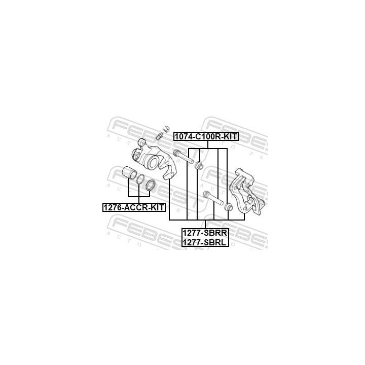 Stabdžių apkaba FEBEST 1277-SBRR