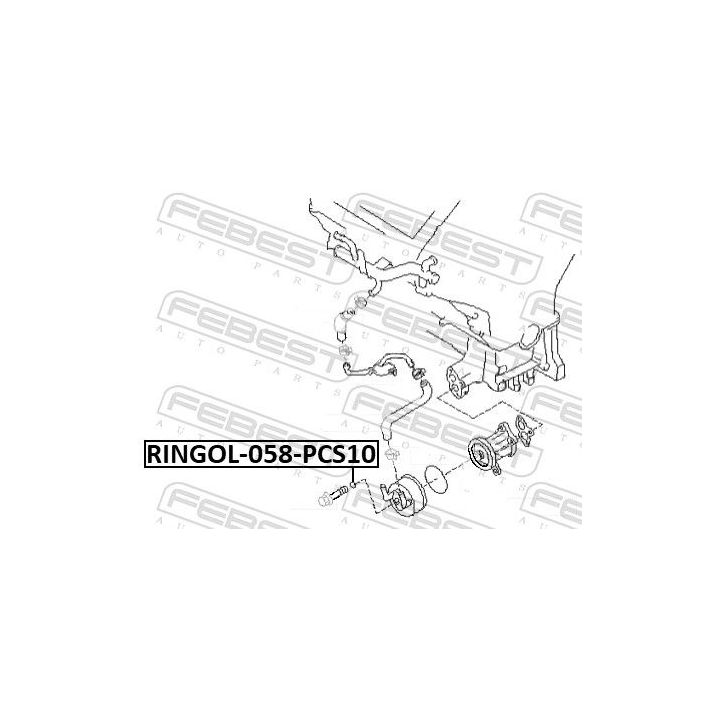 Tarpiklis, alyvos aušintuvas FEBEST RINGOL-058-PCS10