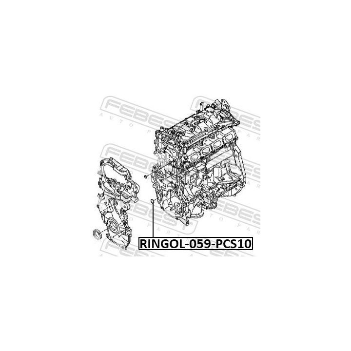 Tarpiklis, alyvos siurblys FEBEST RINGOL-059-PCS10