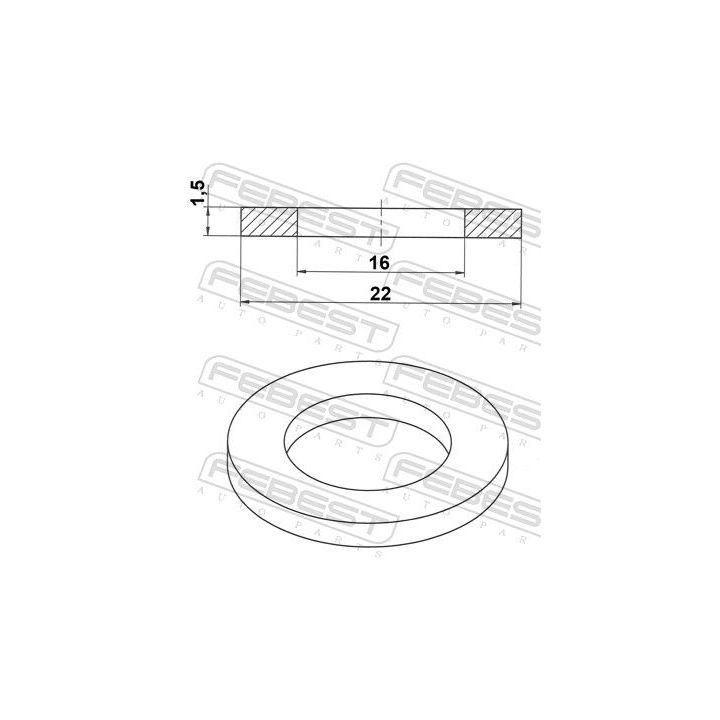 Tarpiklis FEBEST 88430-162215C