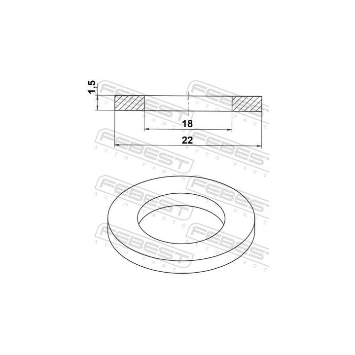 Tarpiklis FEBEST 88430-182215C